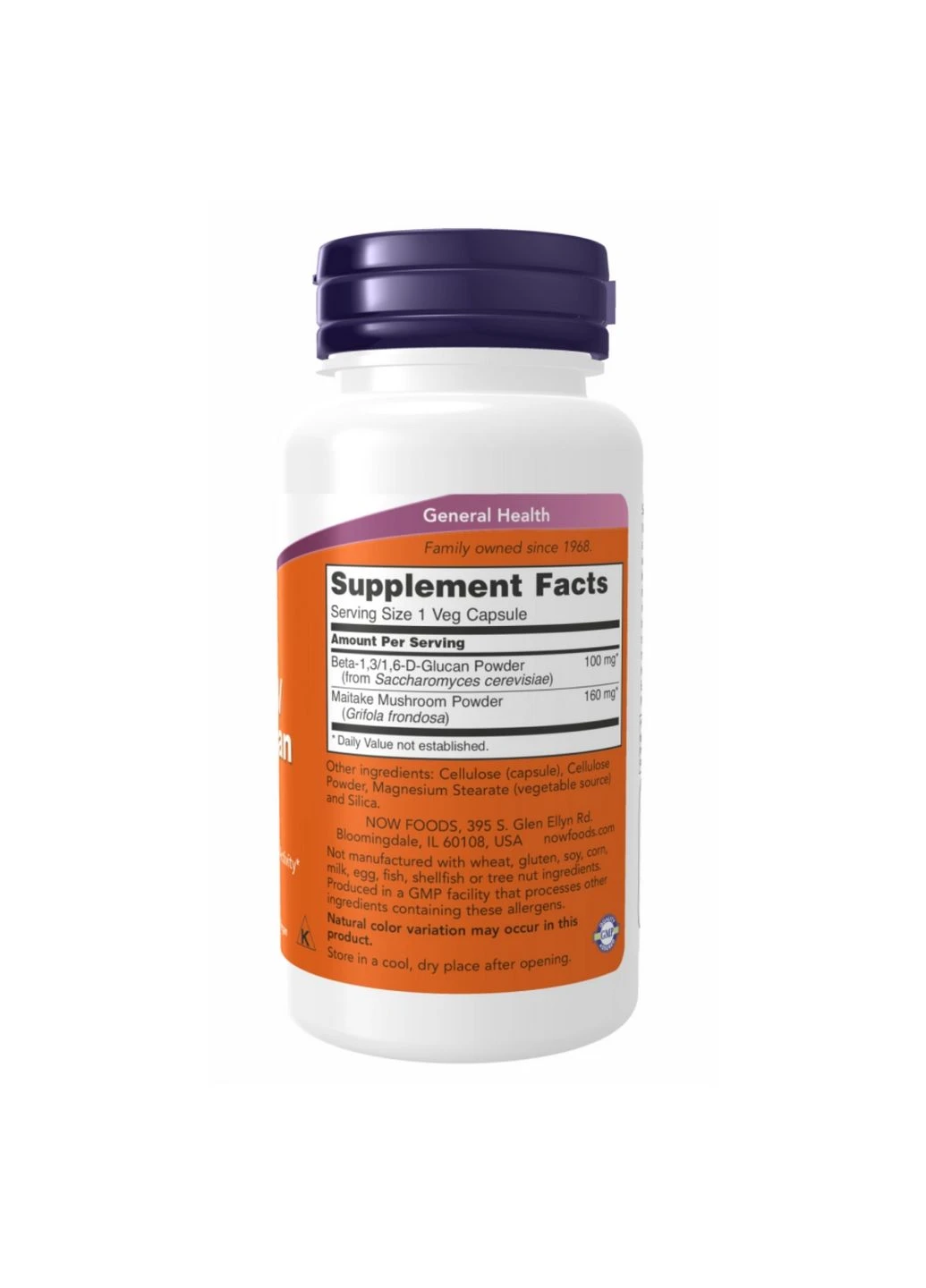 Пищевая добавка Beta-1,3/1,6-D-Glucan 100mg - 90 vcaps Now Foods (296192787)