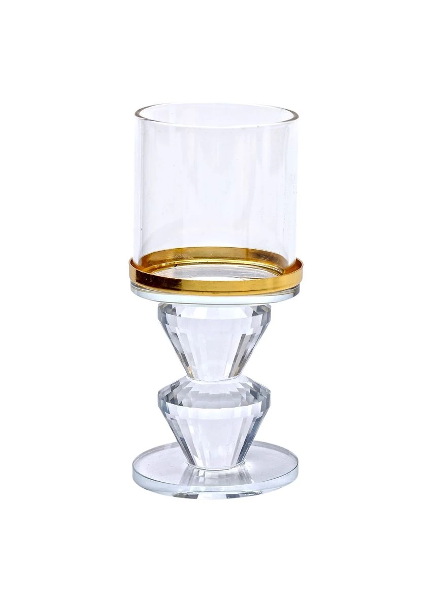 Свічник скляний LG-30087 CL висота 13 см Light House (379924870)