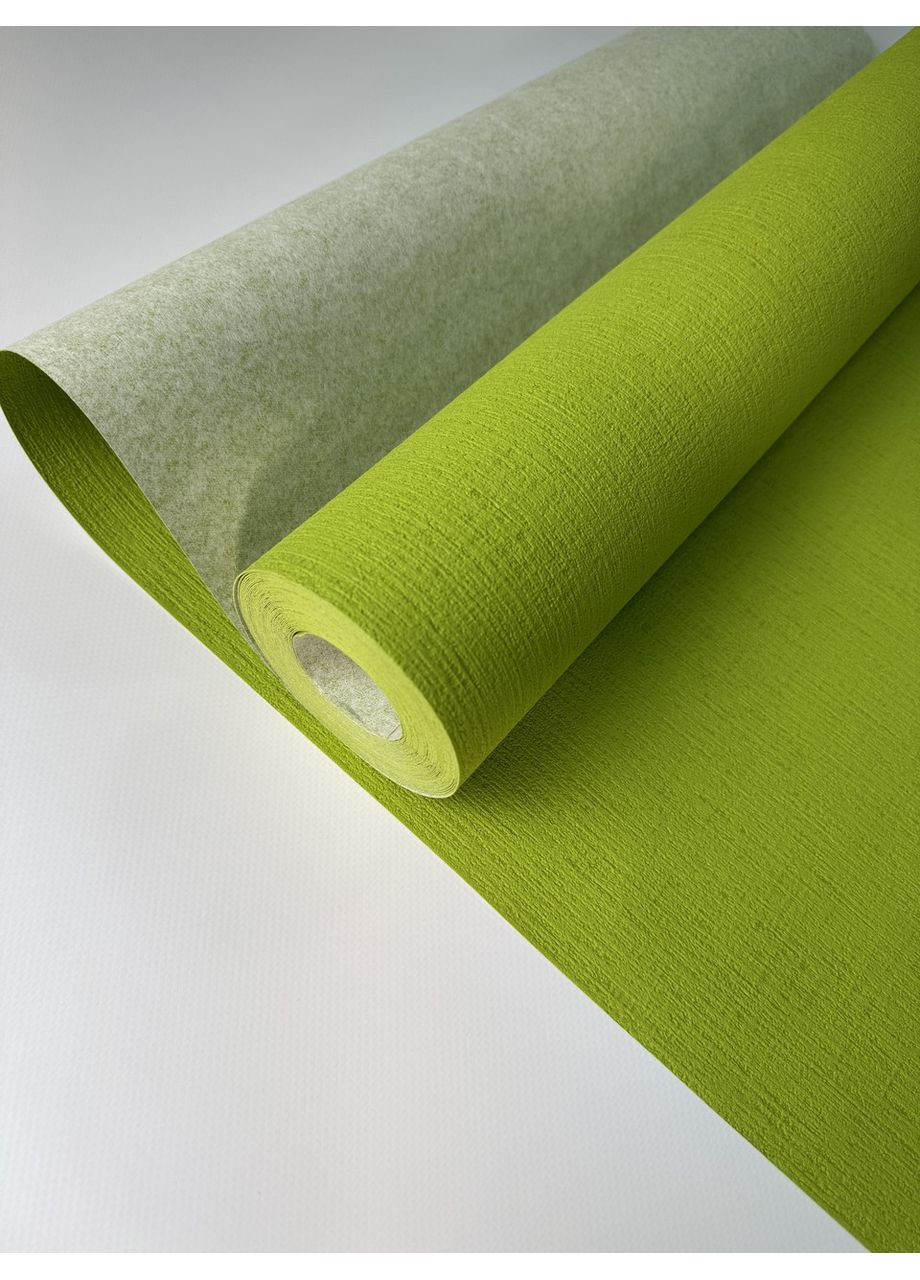 Шпалери вінілові на флізеліновій основі салатові однотонні 6572-60 53см для спальні, коридору, кухні, дитячої MARBURG (371775718)