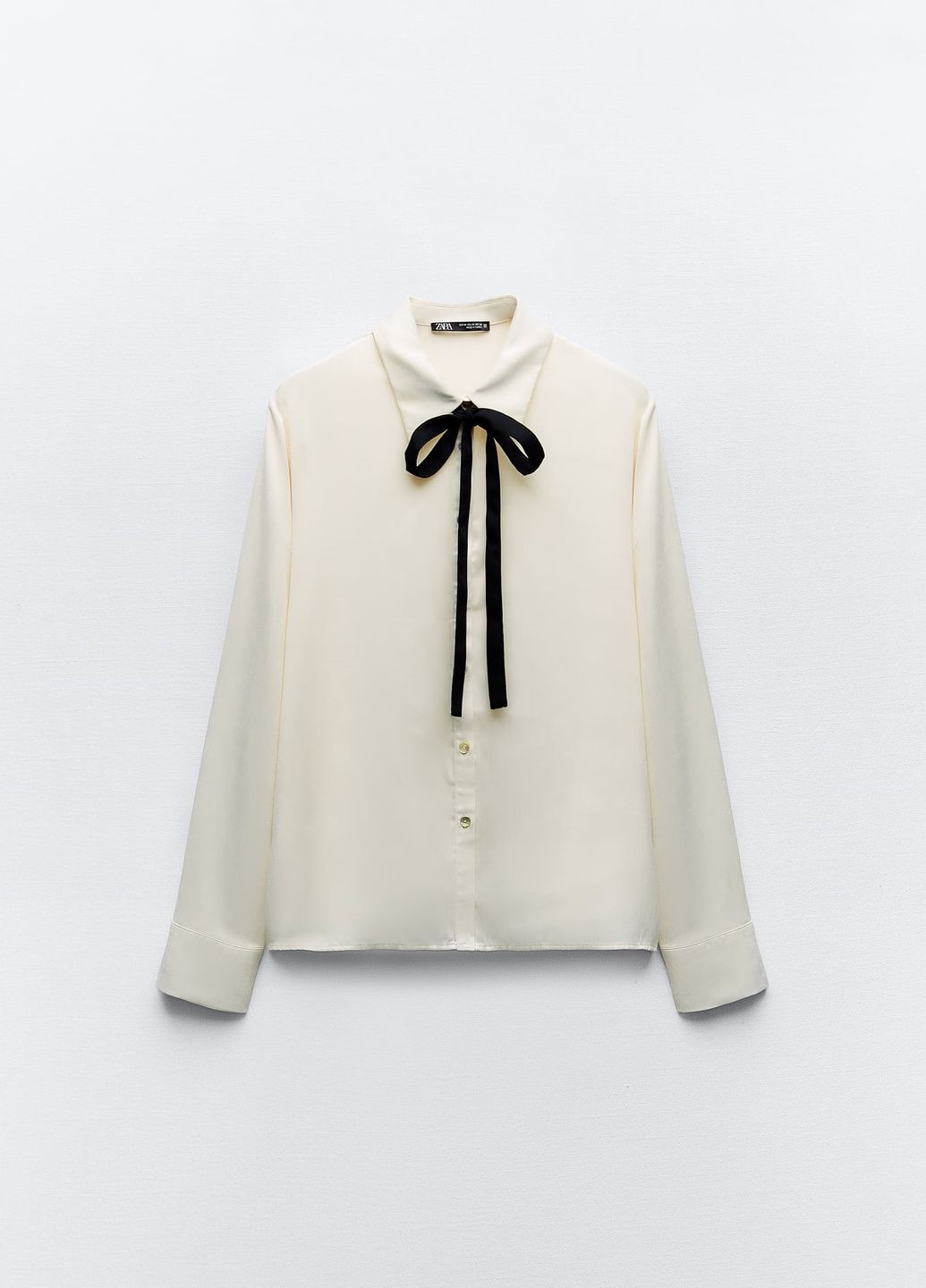 Молочная повседневный рубашка с абстрактным узором Zara