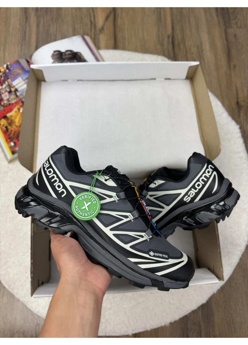 Білі літні кросівки salomon xt-6 expanse grey black white саломон хт 6 No Brand