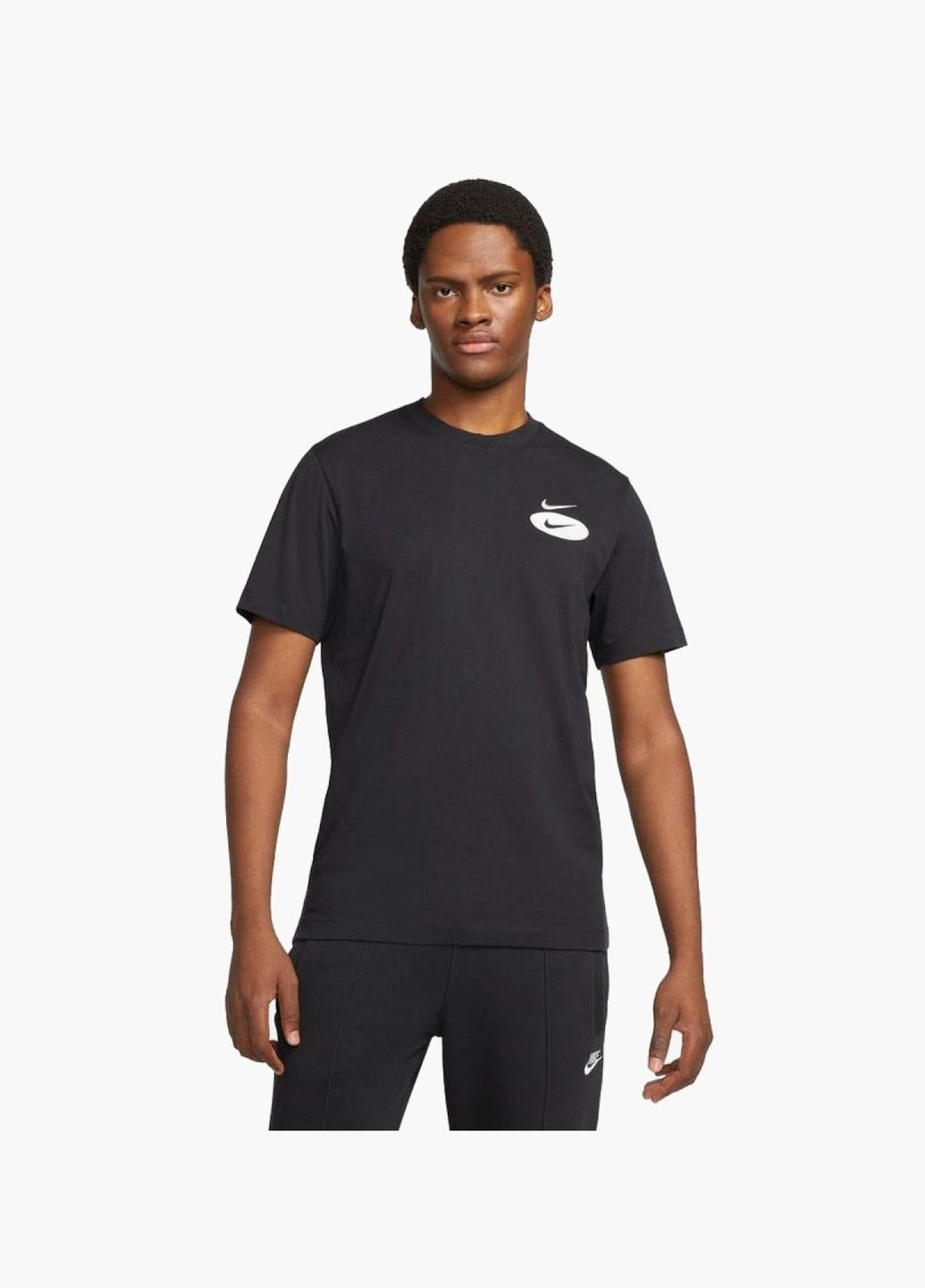 Черная футболка мужская nsw swoosh league tee black dm6341-010 Nike