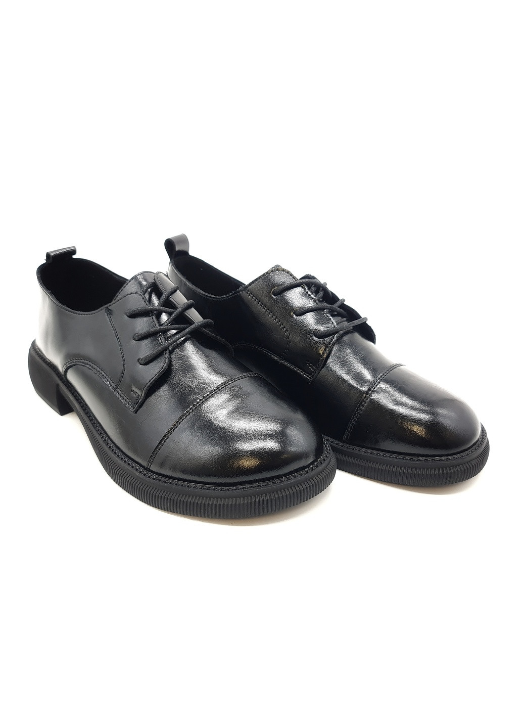 Женские туфли черные кожаные YA-16-1 23 см (р) Yalasou