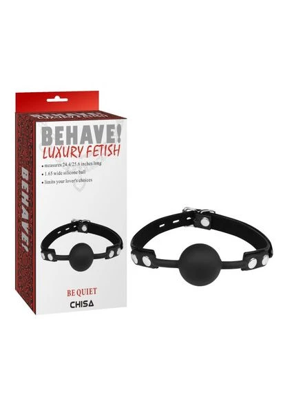 Кляп-кулька Behave! Fetish, чорний Chisa (297135241)