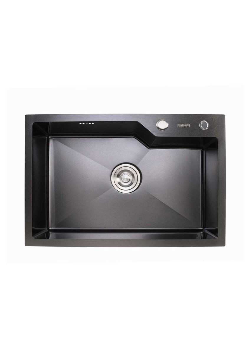 Кухонная мойка Handmade PVD 650х430х220 черная (толщина 3,0/1,5+ дозатор в комплекте) Platinum (342071895)