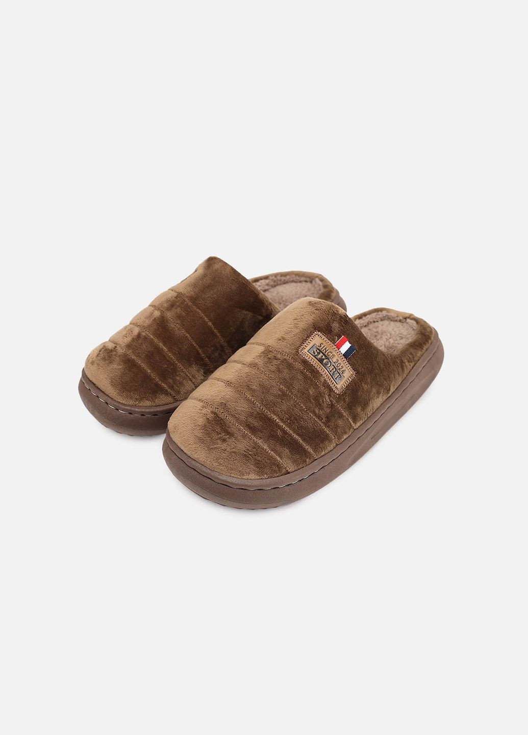 Капці домашні чоловічі колір коричневий ЦБ-00282238 No Brand (342716317)
