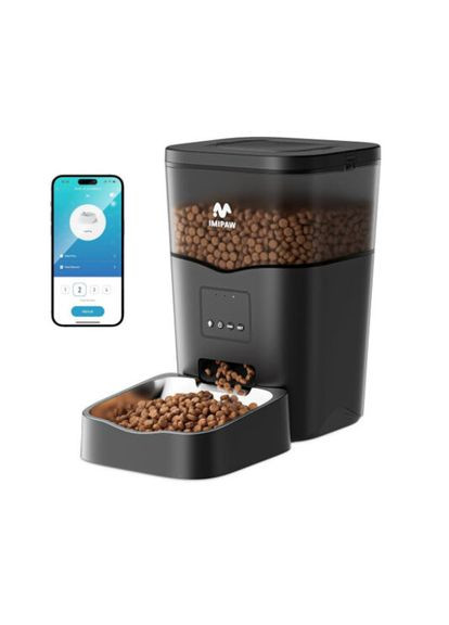 Автоматична годівниця для сухого корму з Smart Wi-fi управлінням через додаток, USB/батарея, 31х32х18см, 4 л No Brand (362231952)