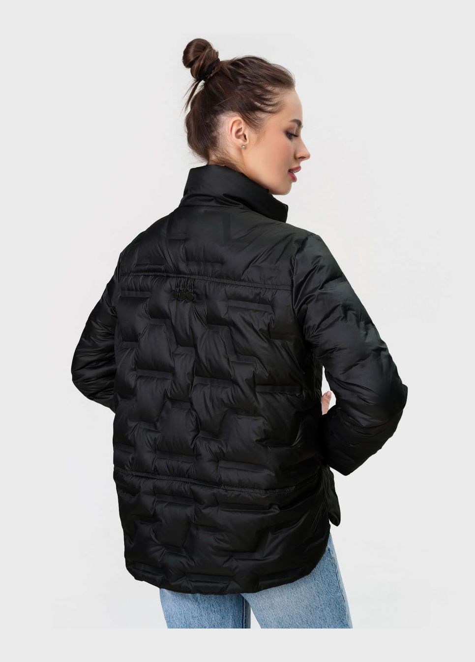 Черная демисезонная черная демисезонная ультралегкая пуховая куртка -wear модель Viva 90316