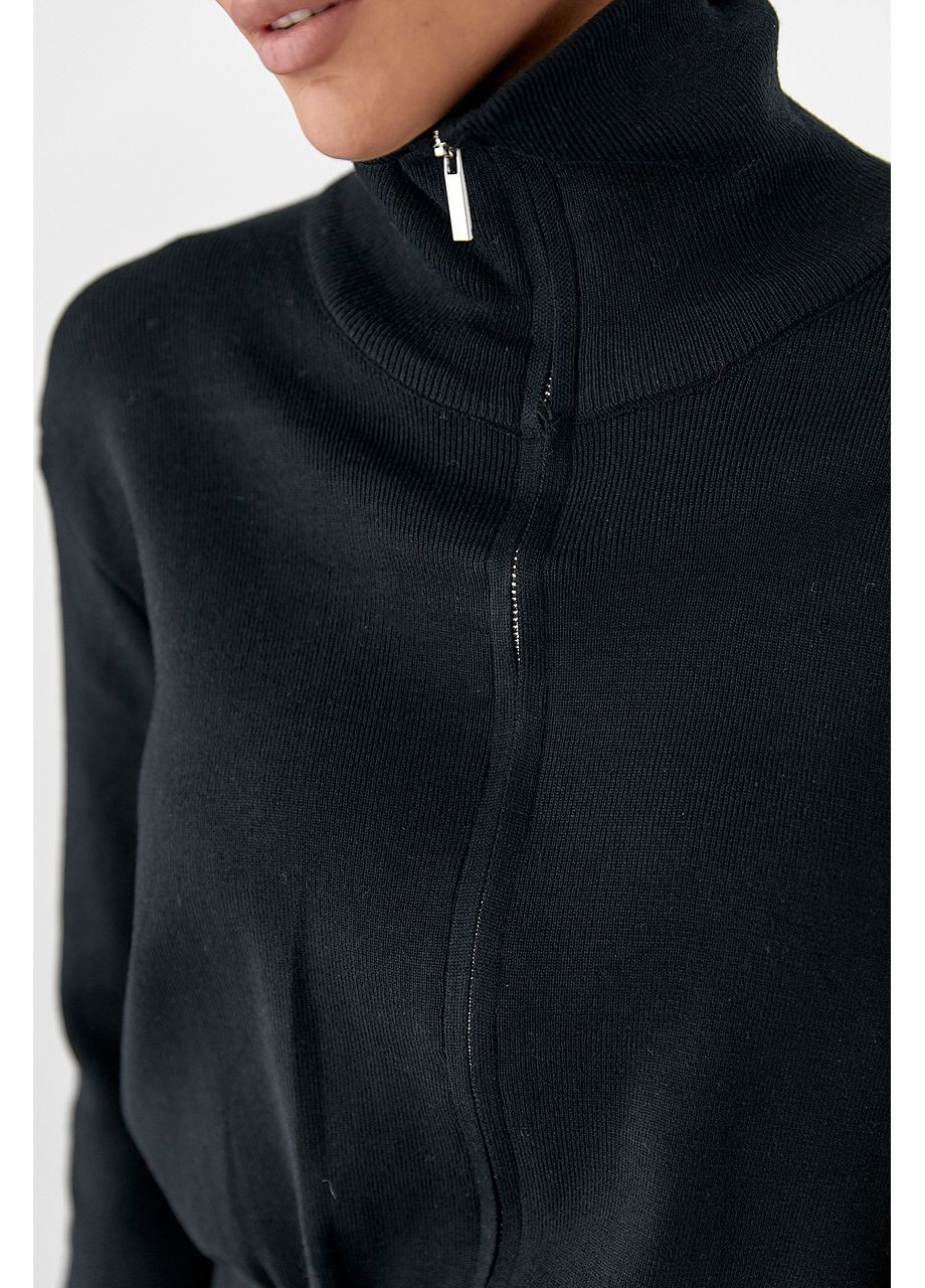 Трикотажний костюм з коротким кардиганом на блискавці та широкими брюками Lurex (365629440)