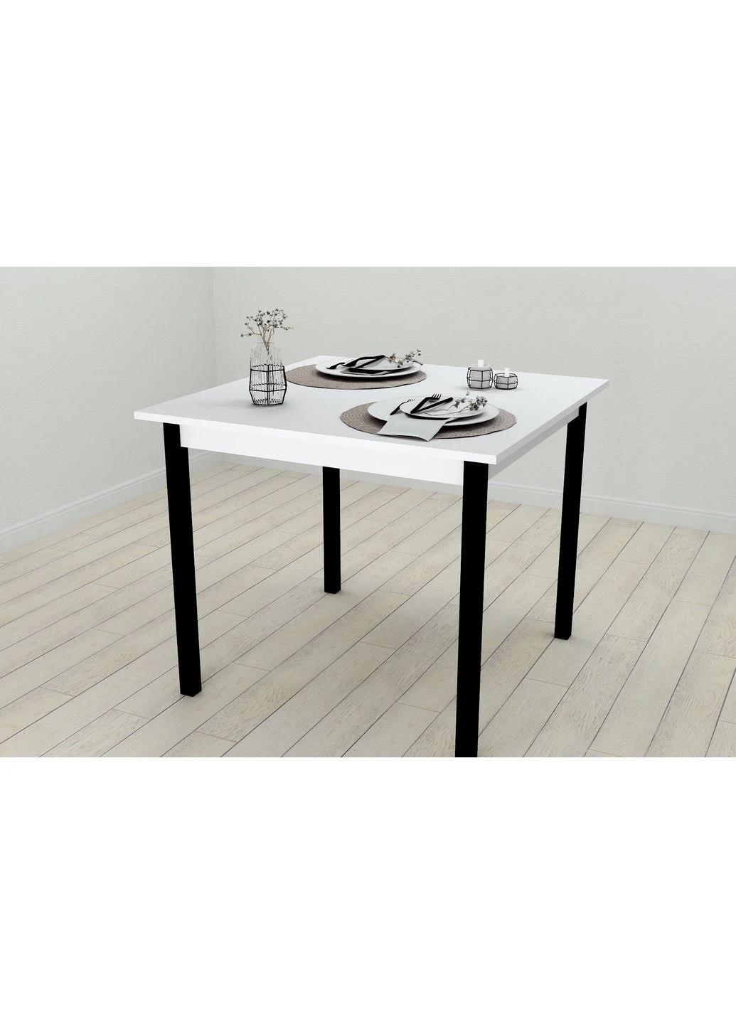 Стіл кухонний Дієго 75x90x90 Чорний ДСП Біле 16мм (FRD-106317) Ferrum-decor (398832645)