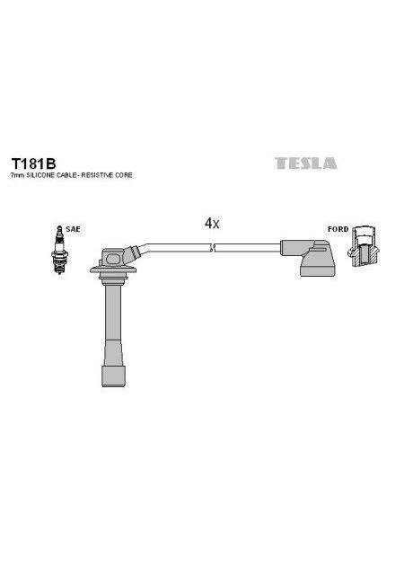 Комплект кабелей зажигания Tesla (366172354)
