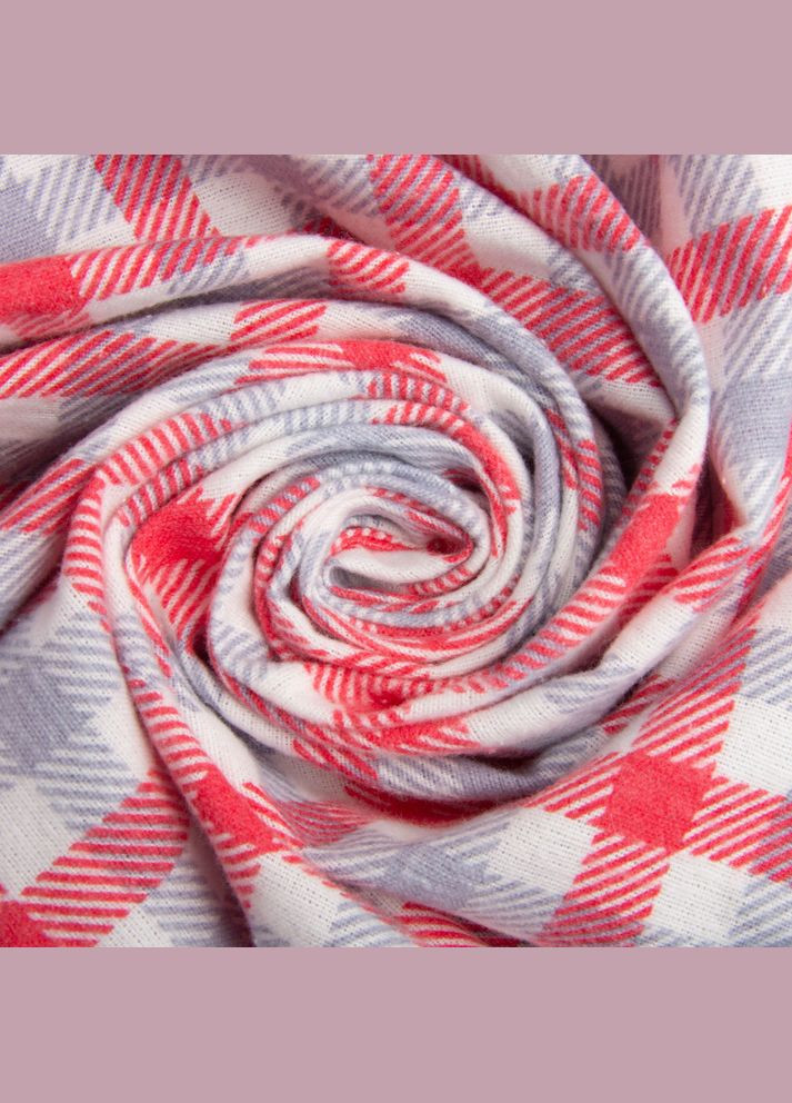 Тканина фланель сорочкова, 150 см, 160 г/м2, сіро-червона IDEIA (308211218)