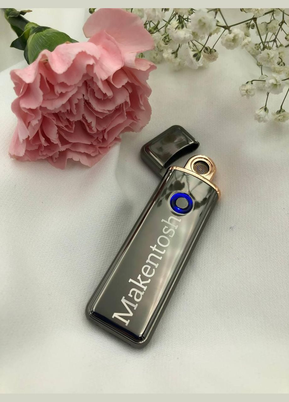 Запальничка USB чорний лід ТОНКА з лазерним гравіюванням Zippo (336379710)