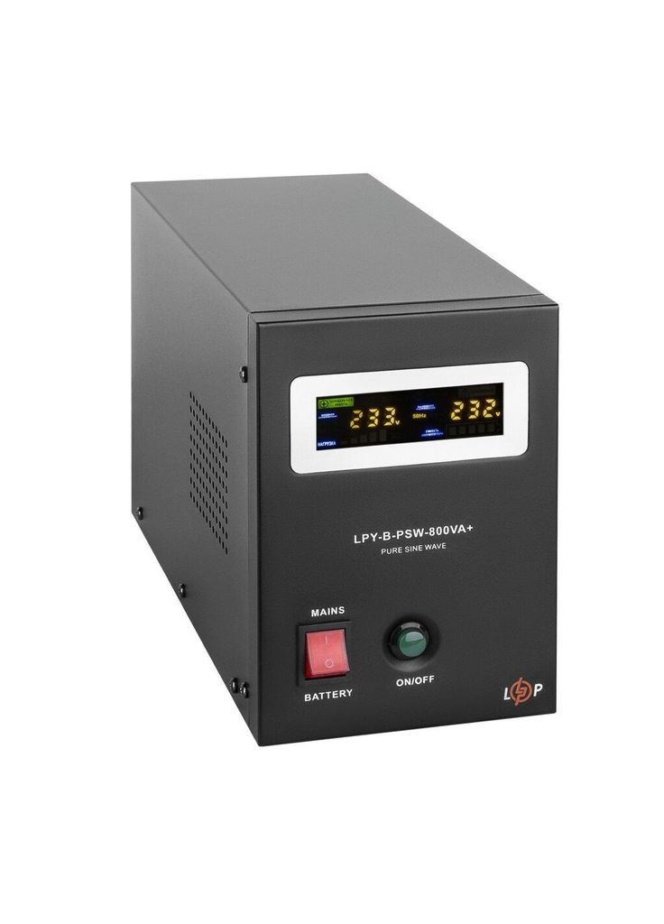 Джерело безперебійного живлення LPY-B-PSW-800VA+(560Вт) 5A/15A з правильною синусоїдою 12В LogicPower (369479630)