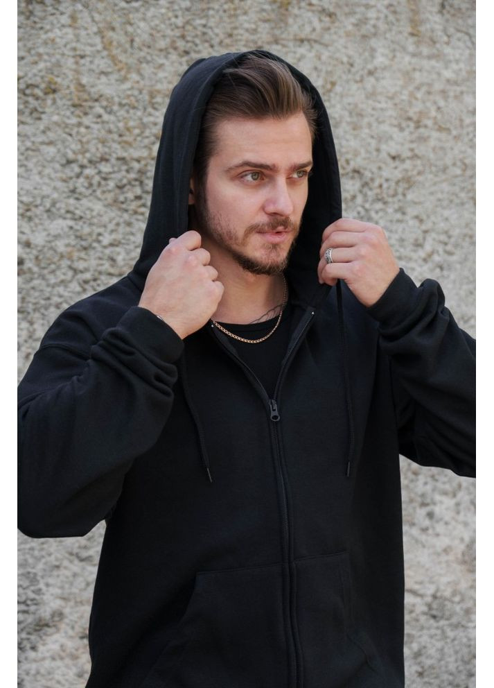 Утеплене зіп худі на флісі зіпер з принтом Deadly Kane Black Without (362441451)