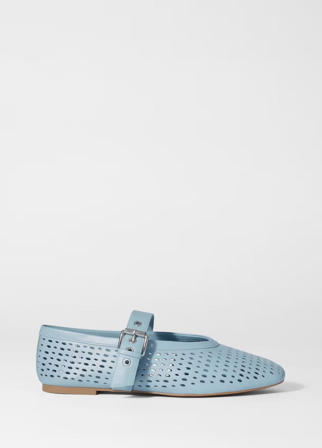 Жіночі балетки & Other Stories | світло-блакитні однотонні натуральна шкіра (336432735)