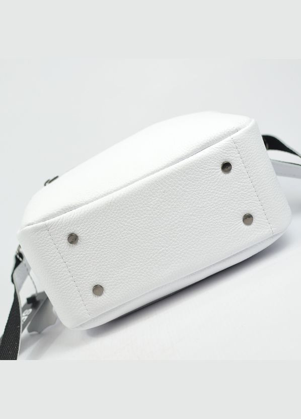 Міні сумочка жіноча білого кольору з натуральної шкіри Serebro (278634435)