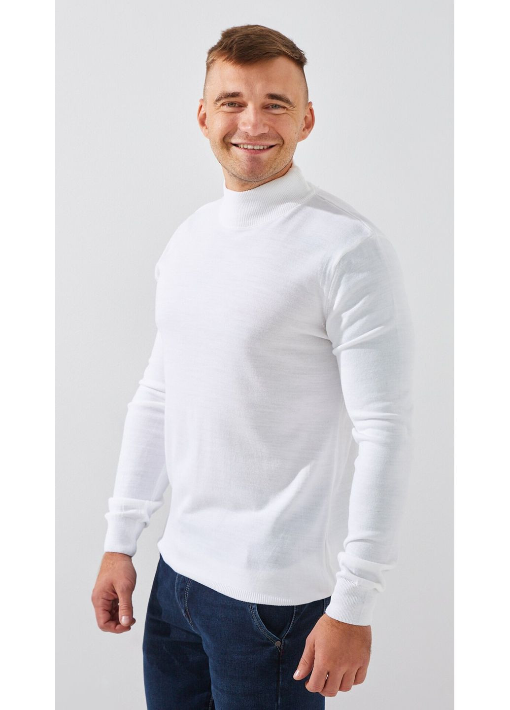 Гольф однотонный мужской PB001 Белый shop (2000999280160) Demos (369151223)