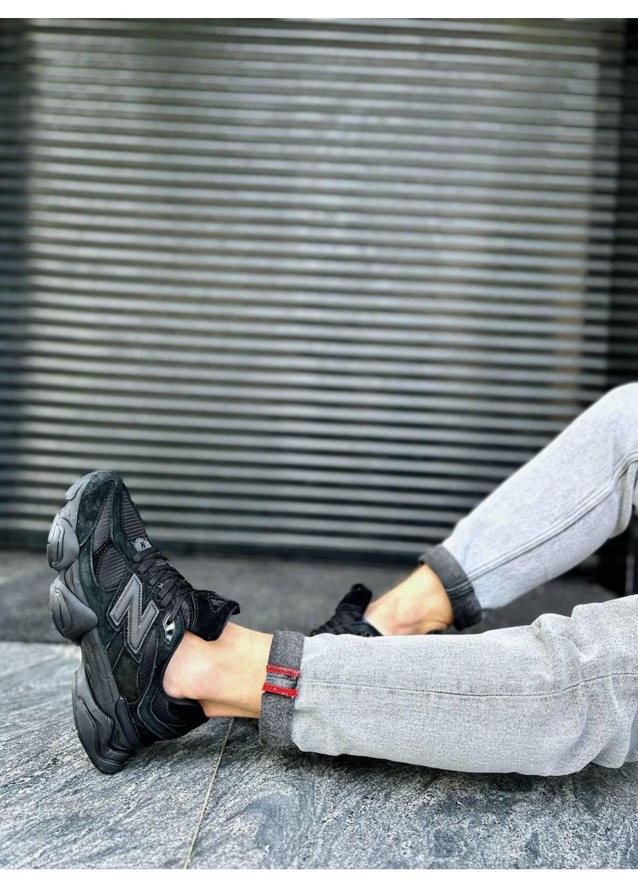 Черные зимние кроссовки мужские new balance 9060 mono black нью беланс 9060 No Brand
