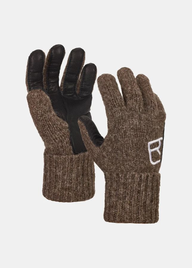 Перчатки Classic Wool Glove Leather Черно-коричневый Ortovox (279848885)