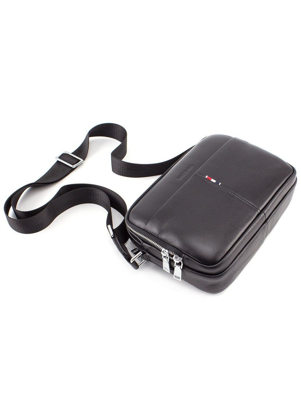 Чорна чоловіча барсетка з телячої шкіри 7711-1A black Marco Coverna (303830067)