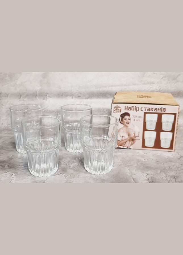 Набір склянок Scandi 320 мл 4 шт (021-05-02) S&T (322503254)