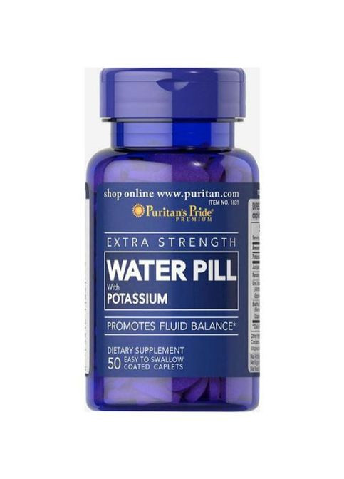 Puritan's Pride Water pill With Potassium Extra Strength 50 Caplets Puritans Pride (292285435)