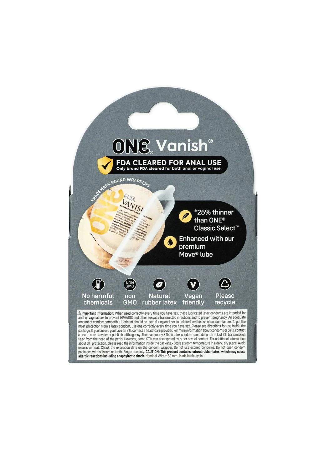 Презервативи ONE Vanish Hyperthin 3 шт No Brand (403257300)