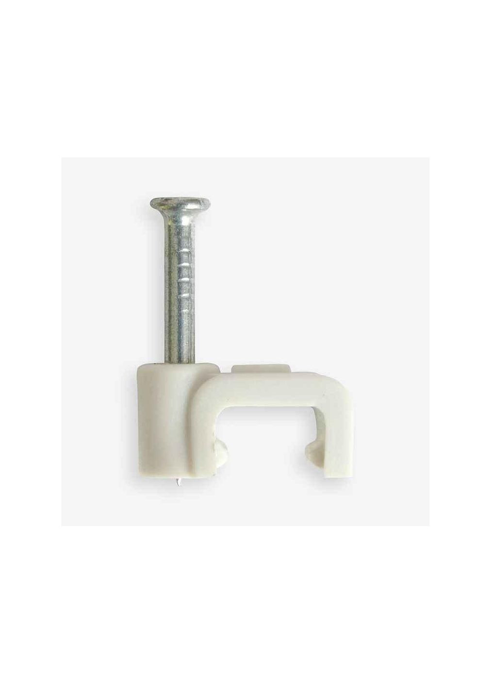 Клипса монтажная с гвоздем для плоских проводов 6х4 белая (100шт в уп) ТМ ZIPLEX Husqvarna (322418726)