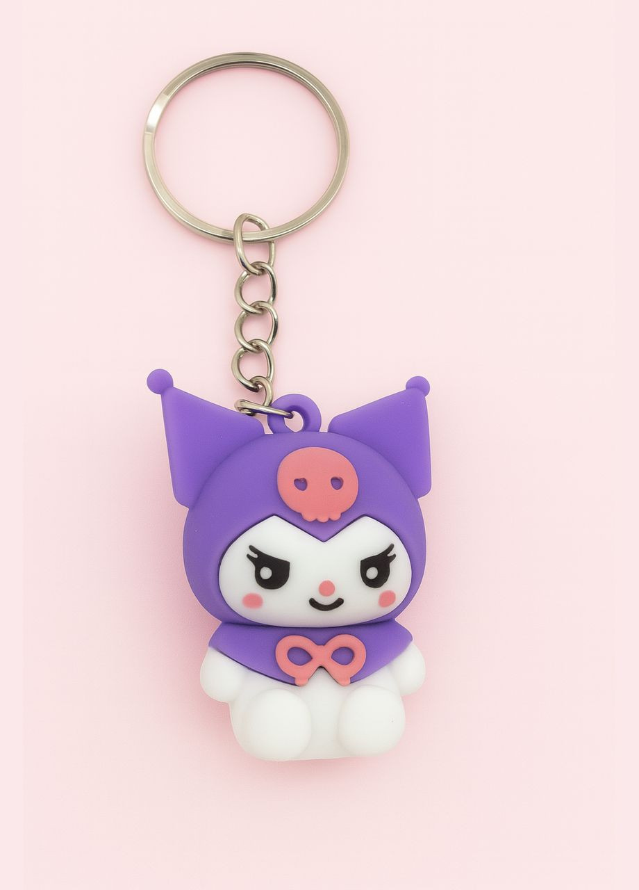 Брелок Kuromi — силіконовий брелок для ключів у стилі Sanrio, Фіолетовий No Brand (346871915)