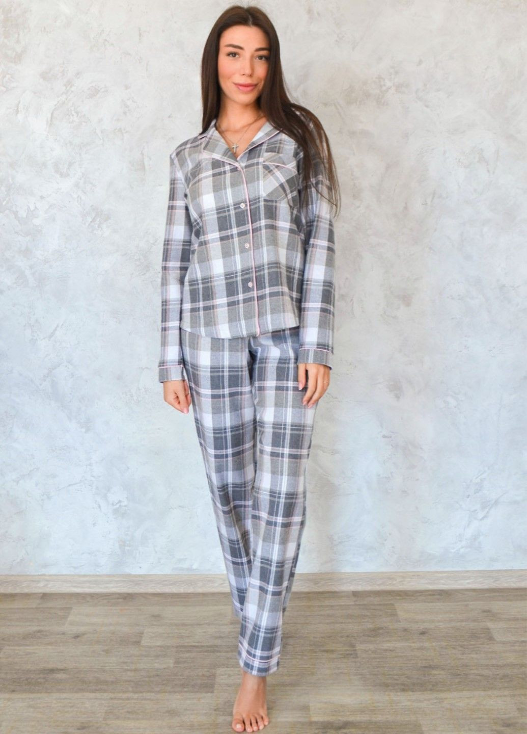 Серая пижама женская Roksana 1245