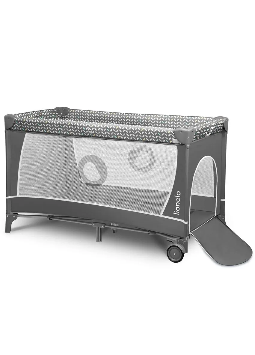 Кроватка-манеж FLOWER GREY SCANDI Lionelo (396100251)