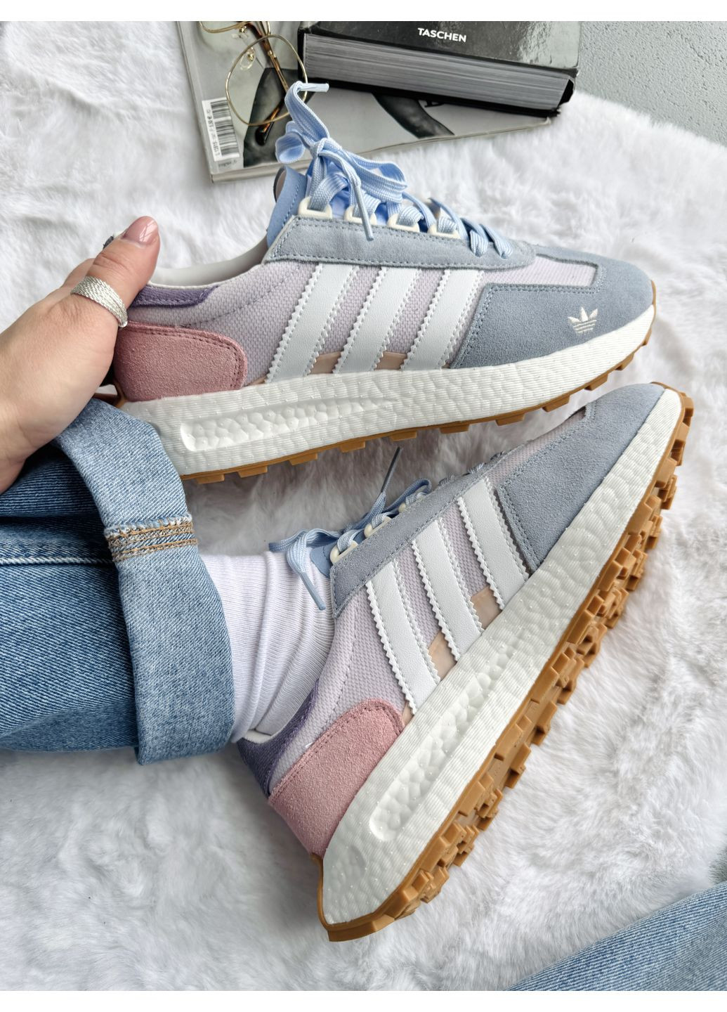 Розовые демисезонные кроссовки мужские adidas retropy e5 blue / pink адидас ретропи е5 No Brand