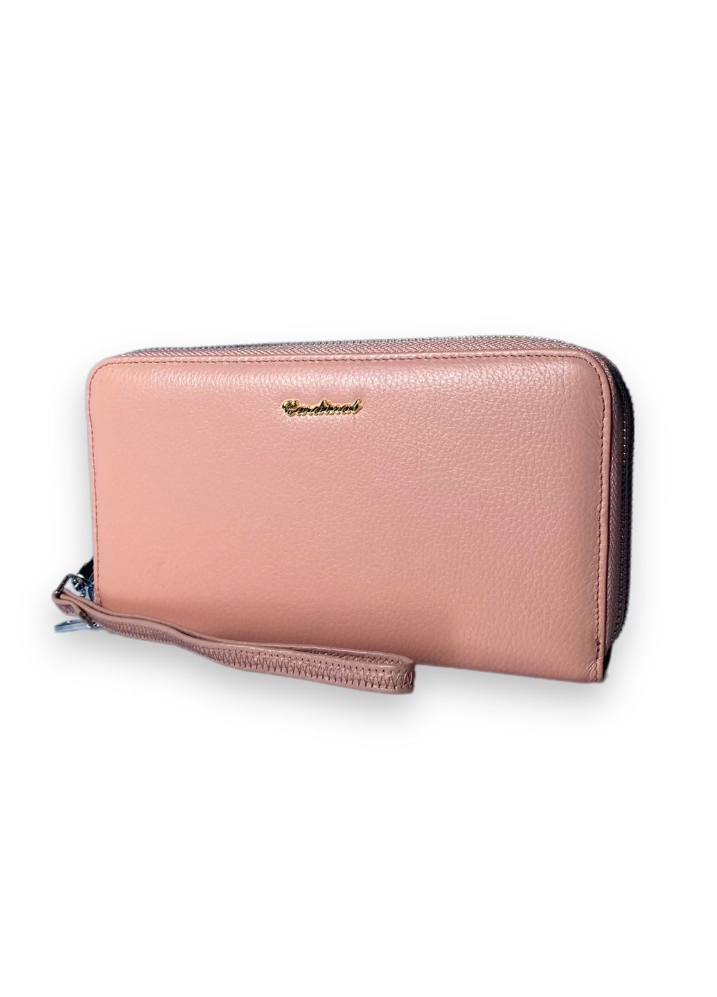 Жіночий гаманець клатч натуральна шкіра 6 відділів для купюр 8 для карток розмір: 20*12*4 см рожевий Cardinal (266911693)