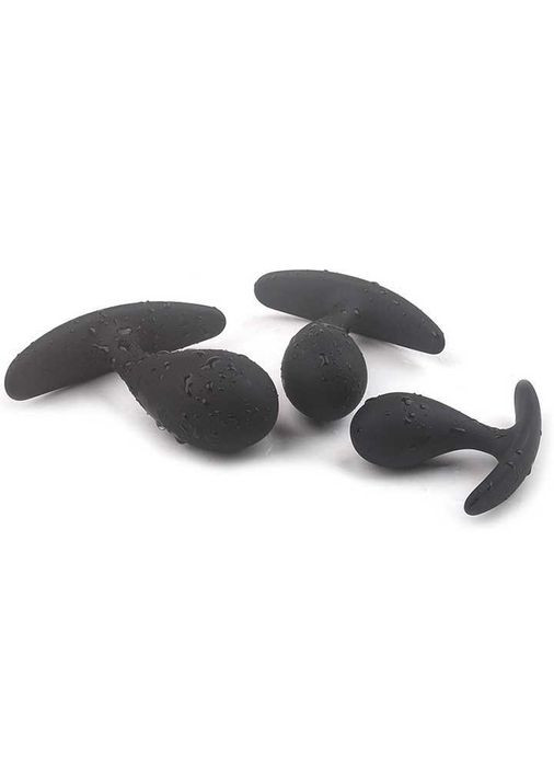 Черная силиконовая анальная пробка "Якорь" - 2,6 см. – Анальные игрушки No Brand (368893523)