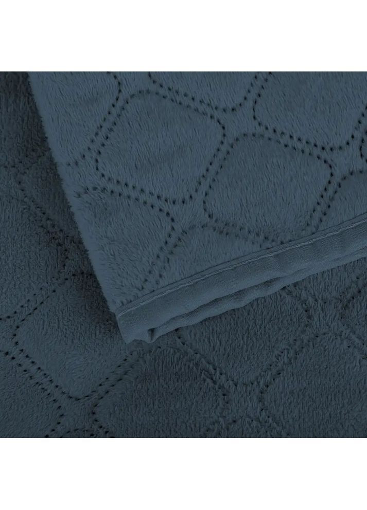 Велюровое евро покрывало 220*240 см гипоаллергенное Синее (47030220240) ТЕП (369798737)
