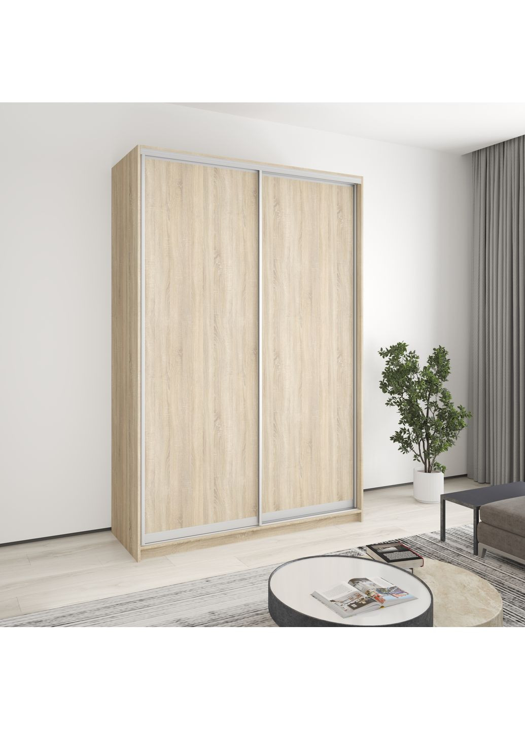 Шафа-купе дводверна Стандарт AL 2ДСП 160x45x240 см (MBS-3561) MebelStar (359449089)