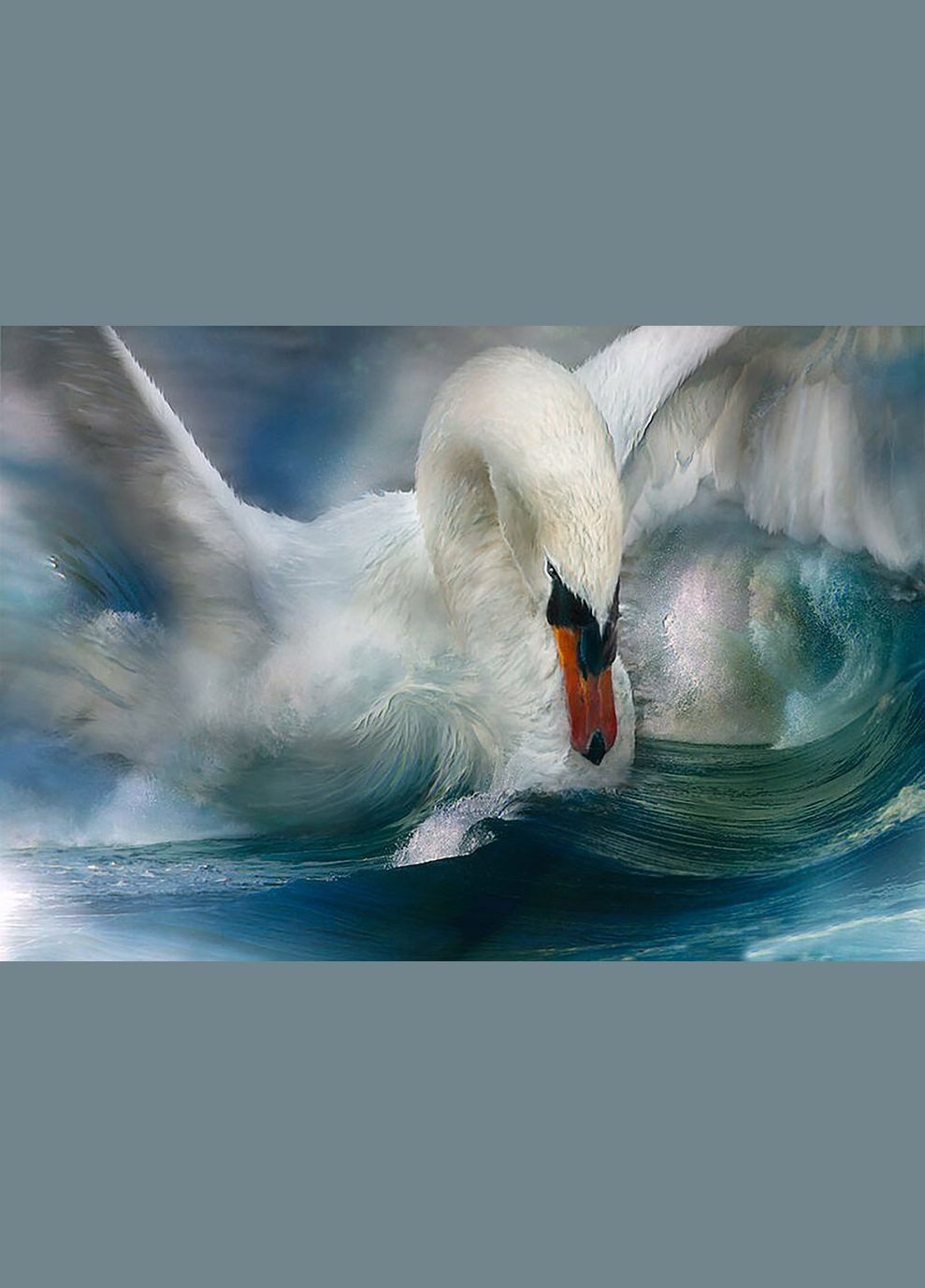 Набір алмазної вишивки "Білий лебідь" Чарівний діамант (301279001)