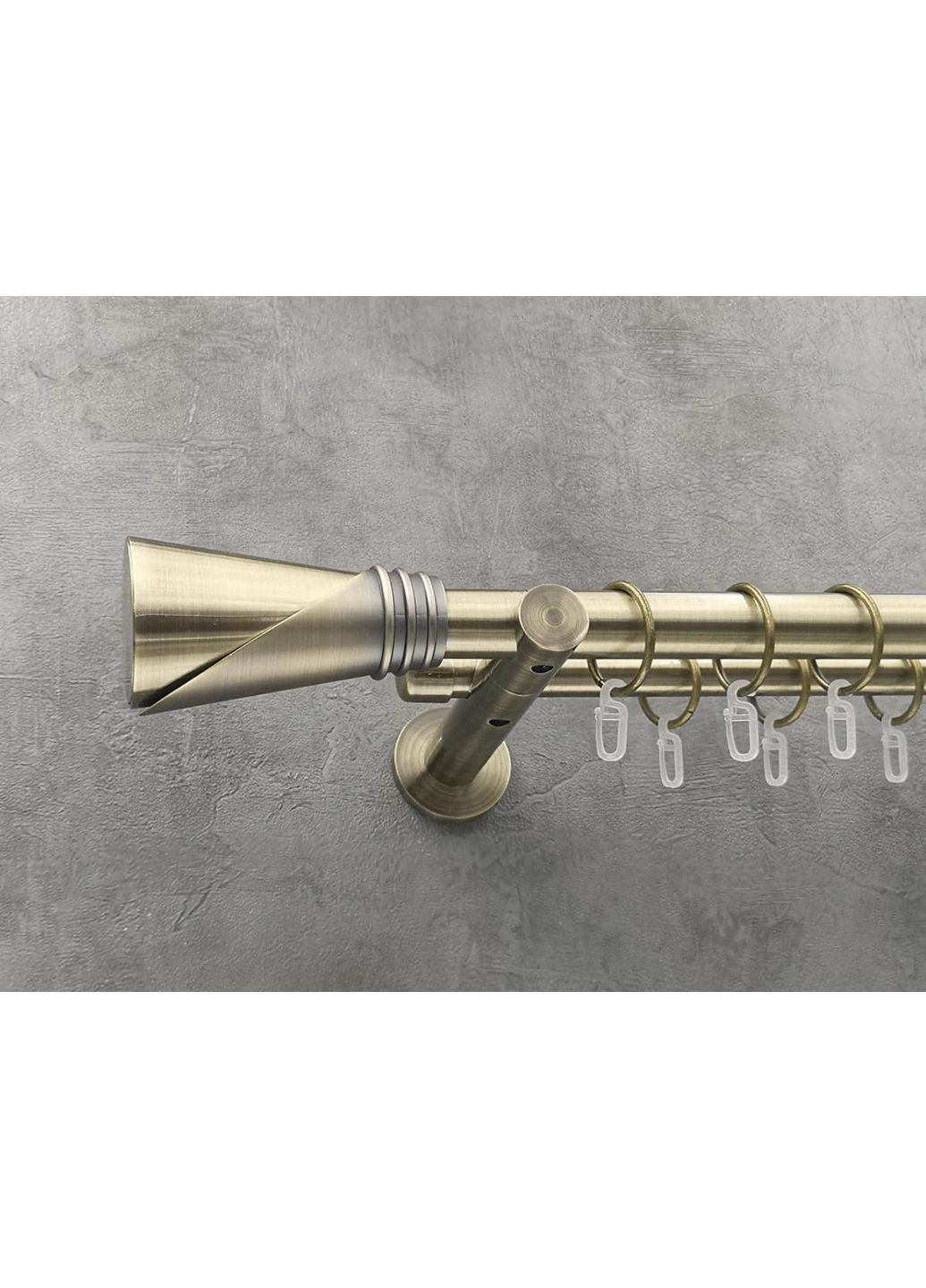 Карниз Дункан гладка штанга подвійний універсальний 25/19 мм 200 см Антик Quadrum (352781613)