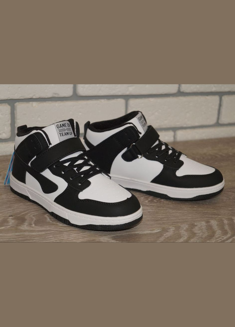 Хайтопи демісезонні дитячі / Черевики демісезонні дитячі білі з чорним BBT (347234817)