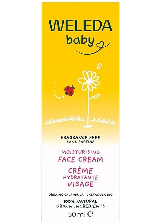 Крем для обличчя з календулою, без аромату Baby Moisturising Face Cream 50ml (1549980-44180341) Weleda (368662591)