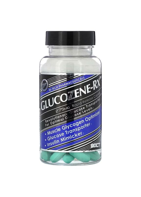 Для оптимального рівня глюкози Glucozene-Rx 275 мг 90 капсул Hi-Tech Pharmaceuticals (352201400)