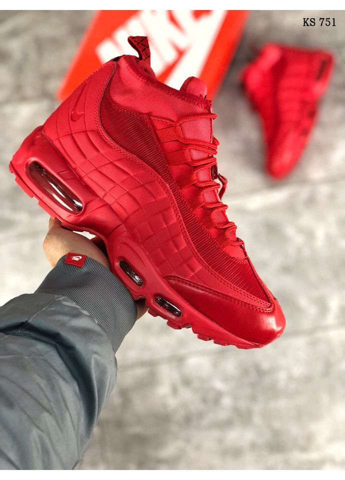 Комбіновані Осінні кросівки чоловічі nike air max 95 sneakerboot найк аір макс 95 No Brand