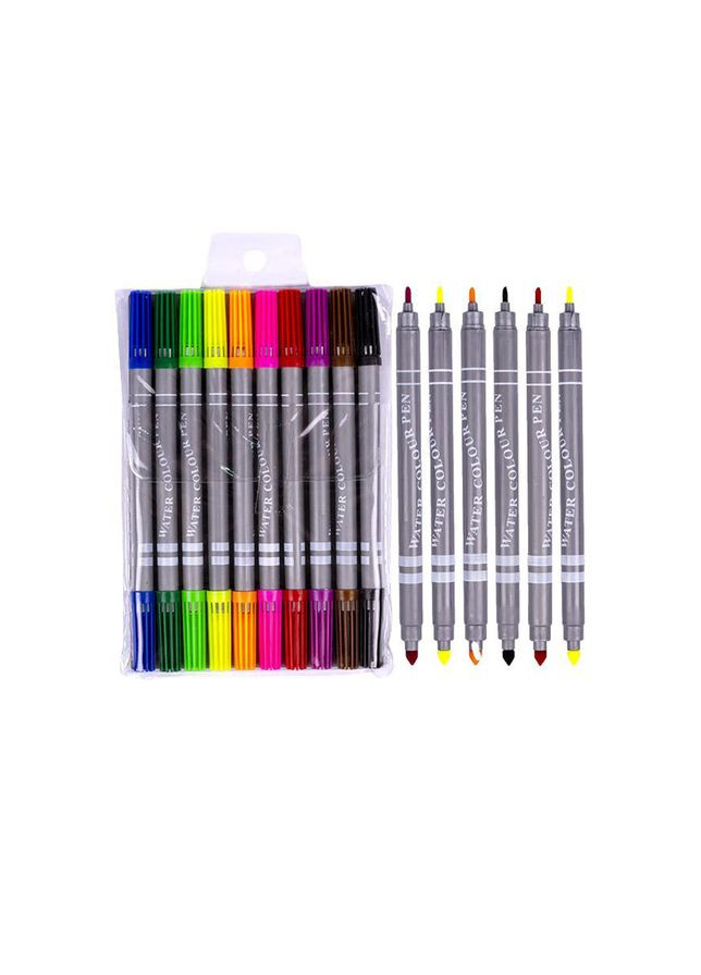 Детские Фломастеры "Двухсторонний" 108-10F 10 цветов Color-it (329179125)