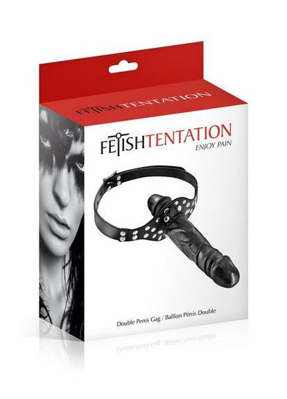 Кляп з подвійним фалоімітатором Double Penis Gag Fetish Tentation (369948532)