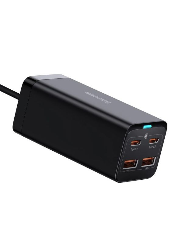 Сетевое зарядное устройство GaN3 Pro 100W 2 TypeC + 2 USB + кабель Type-C Baseus (296108100)