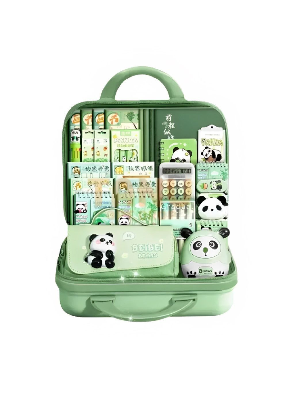 Комплект набір канцелярії в пластиковому кейсі для творчості малювання 24×15×30 см (481904-Prob) Зелений Unbranded (368283309)