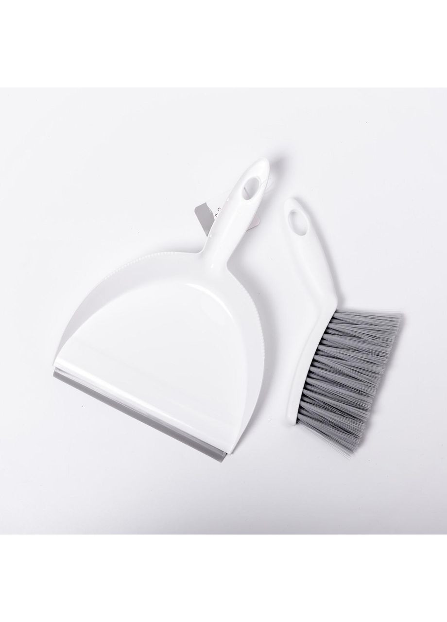 Щітка із совком для підлоги набір 26×18×3.5 (см) для прибирання із щільним приляганням Білий HP-45-10 Yiwu (370373370)