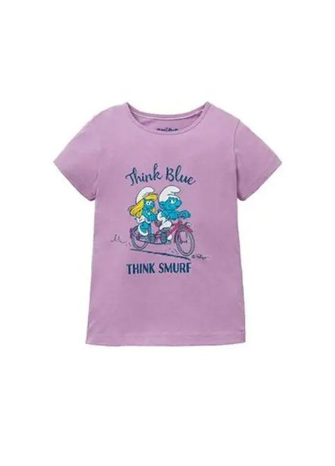 Фиолетовая всесезон пижама летняя для девочки футболка + шорты Lupilu