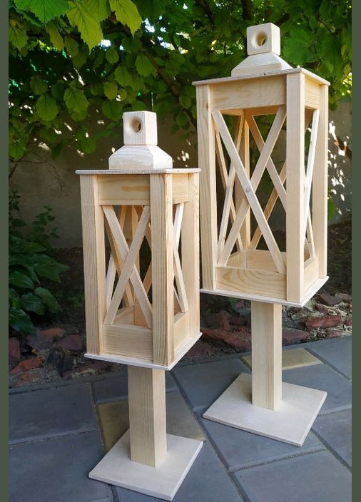 Садовий ліхтар з дерева Олрі 75 бланже (СФН-750201) No Brand (328960478)